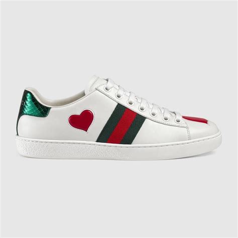 gucci sneakers with hearts|embroidered sneakers Gucci.